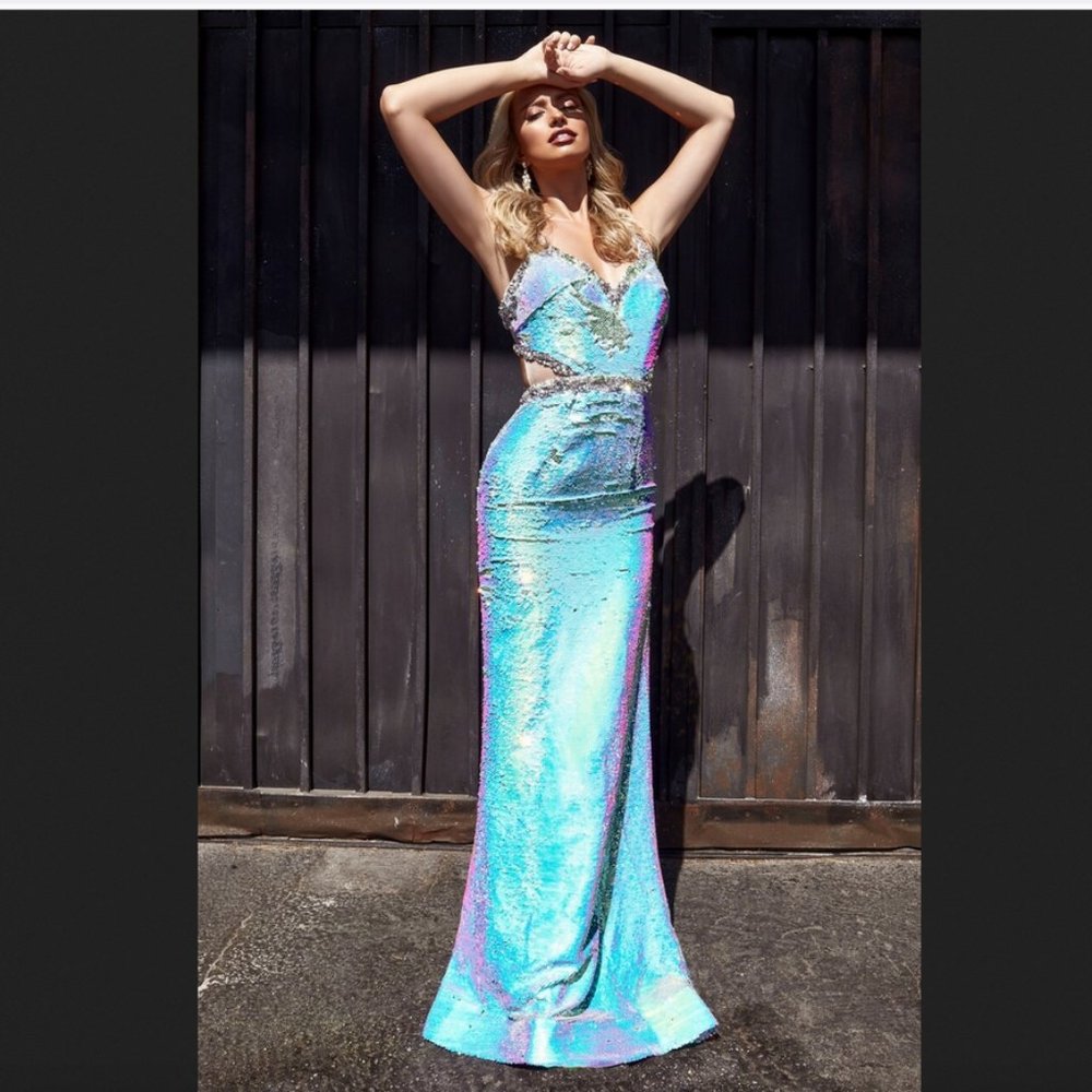 Multi Color Cinderella Divine CDO157 Formal Dress- Size XXS